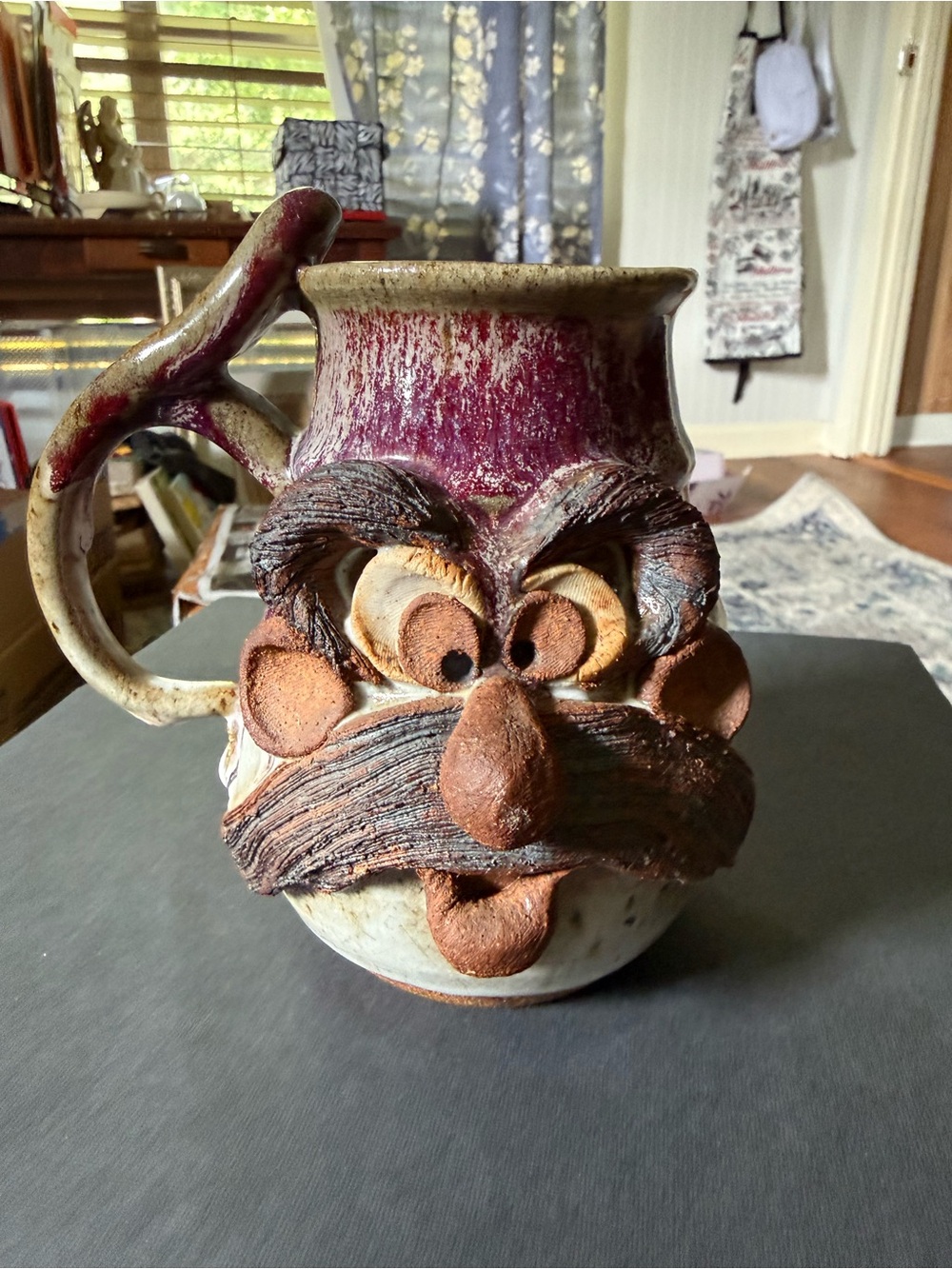 Robert Eakin handmade Ugly Mug - Whimsical Face Ceramic Mug 6 in tall
